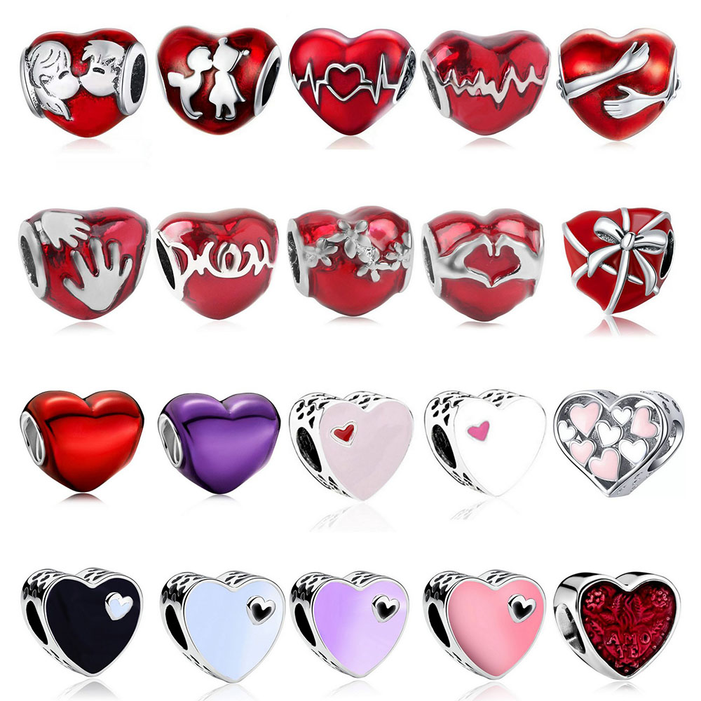 925 Sterling Silver Dangle Charm 1pc Red Enamel Mom Kiss Love Heart DIY Beads Bead Fit Pandora Charms Bracelet DIY Jewelry Accessories
925 Sterling Silver Dangle Charm 1pc Red Enamel Mom Kiss Love Heart DIY Beads Bead Fit Pandora Charms Bracelet DIY Jewelry Accessories