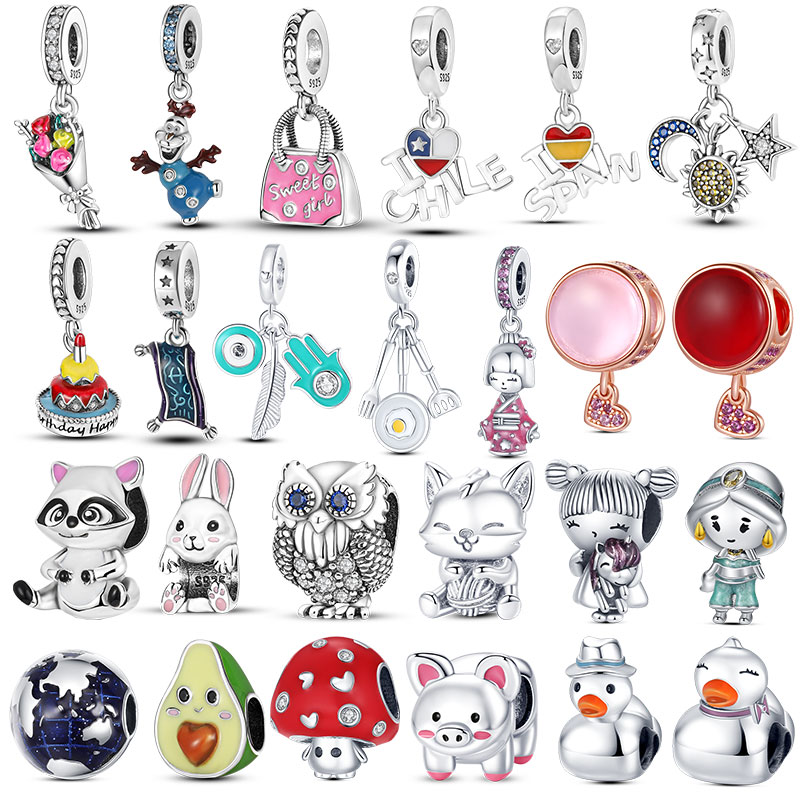 925 Silver Fit Pandora Charm 925 Bracelet Colgante Love suitcase rose wood horse charms set Pendant DIY Fine Beads Jewelry
925 Silver Fit Pandora Charm 925 Bracelet Colgante Love suitcase rose wood horse charms set Pendant DIY Fine Beads Jewelry