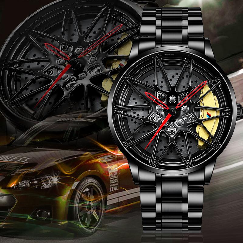 Wristwatches Men's Watches Waterproof Wheel Watch Car Rim Quartz Sports For Men Clock Mens Relogio MasculinoWristwatches, Bmw-m5-black-w