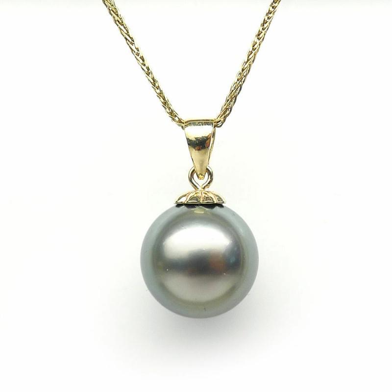 Chains Round Natural Gray Tahitian Pearl Cultured Pendant Necklace 9k Pure Gold 10.5mmChains
Chains Round Natural Gray Tahitian Pearl Cultured Pendant Necklace 9k Pure Gold 10.5mmChains