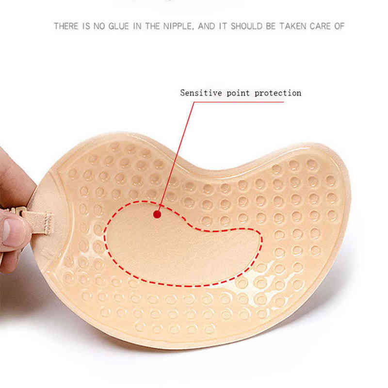 5PC Invisible Push Up Bra Backless Strapless Bra Seamless Front Closure Bralette Underwear Women Self-Adhesive Silicone Sticky BH Y220725