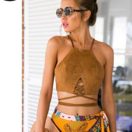 Fashion Women Blouse Midriff-revealing Bikini Bodice Suede Lace Top Sexy 131, White 
Fashion Women Blouse Midriff-revealing Bikini Bodice Suede Lace Top Sexy 131, White