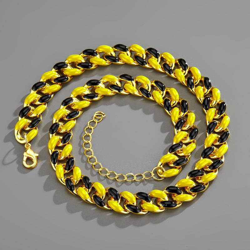 Chains Luxury Men Women 13MM Hip Hop Cuban Link Chain Necklace Bracelet Black Yellow Dripping Oil Choker Rock Rap Fashion JewelryChains Chai
Chains Luxury Men Women 13MM Hip Hop Cuban Link Chain Necklace Bracelet Black Yellow Dripping Oil Choker Rock Rap Fashion JewelryChains Chai