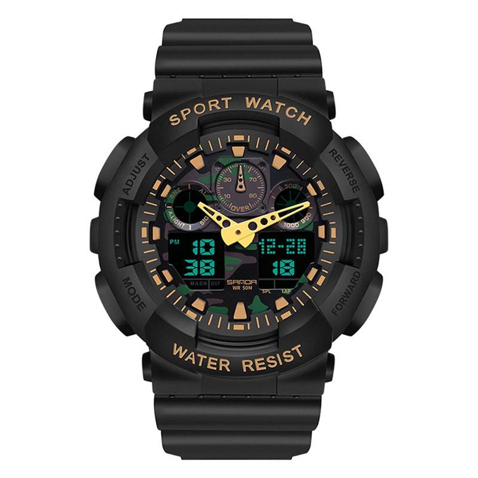 Men's Gshock Sport Watch Waterproof 50M Wristwatch Relogio Masculino Big Dial Quartz Digital Military Army Clock Men Watches 313J, Bronze
Men's Gshock Sport Watch Waterproof 50M Wristwatch Relogio Masculino Big Dial Quartz Digital Military Army Clock Men Watches 313J, Bronze