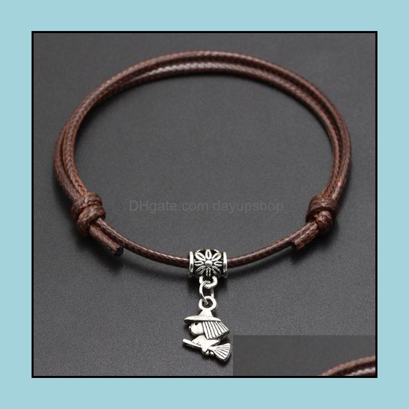 Charm Bracelets Jewelry 20Pcs/Lot New Witch Pendant Red Thread String Bracelet Lucky Black Coffee Handmade Rope For Dhjni
Charm Bracelets Jewelry 20Pcs/Lot New Witch Pendant Red Thread String Bracelet Lucky Black Coffee Handmade Rope For Dhjni
