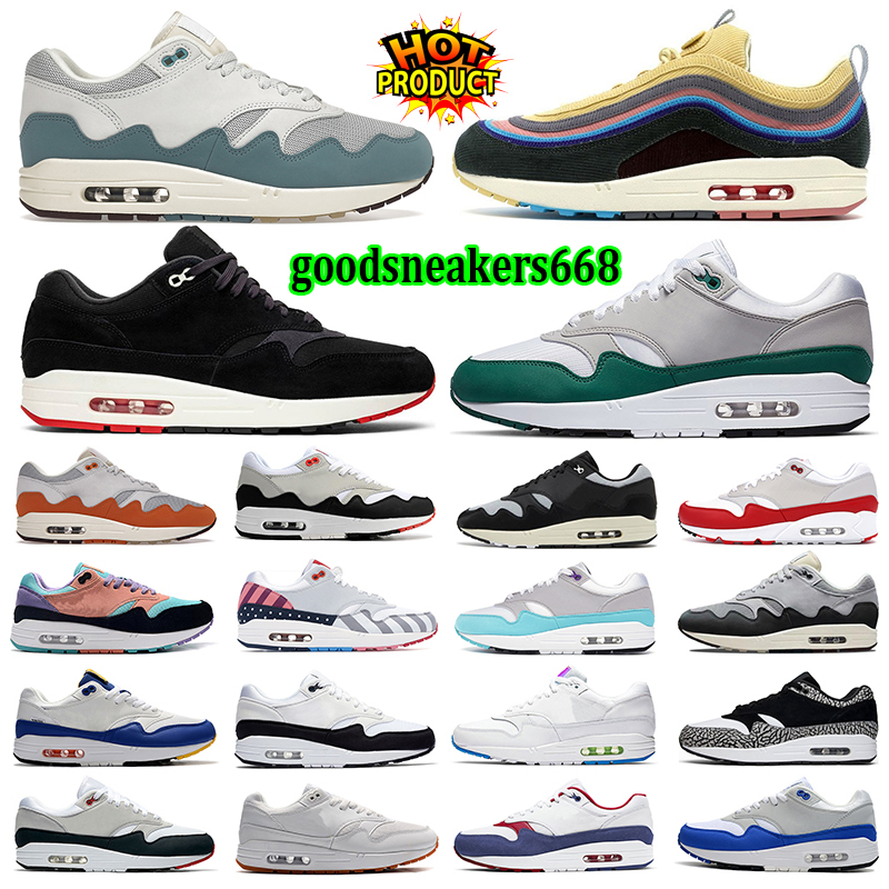OG 1 87 Men Women Running Shoes One Airmax 1s 87s Night Maroon Black Patta Noise Aqua Saturn Gold Bred Daisy Mens Trainers Outdoor Sports Sneakers 36-45, # 29 36-40
OG 1 87 Men Women Running Shoes One Airmax 1s 87s Night Maroon Black Patta Noise Aqua Saturn Gold Bred Daisy Mens Trainers Outdoor Sports Sneakers 36-45, # 29 36-40
