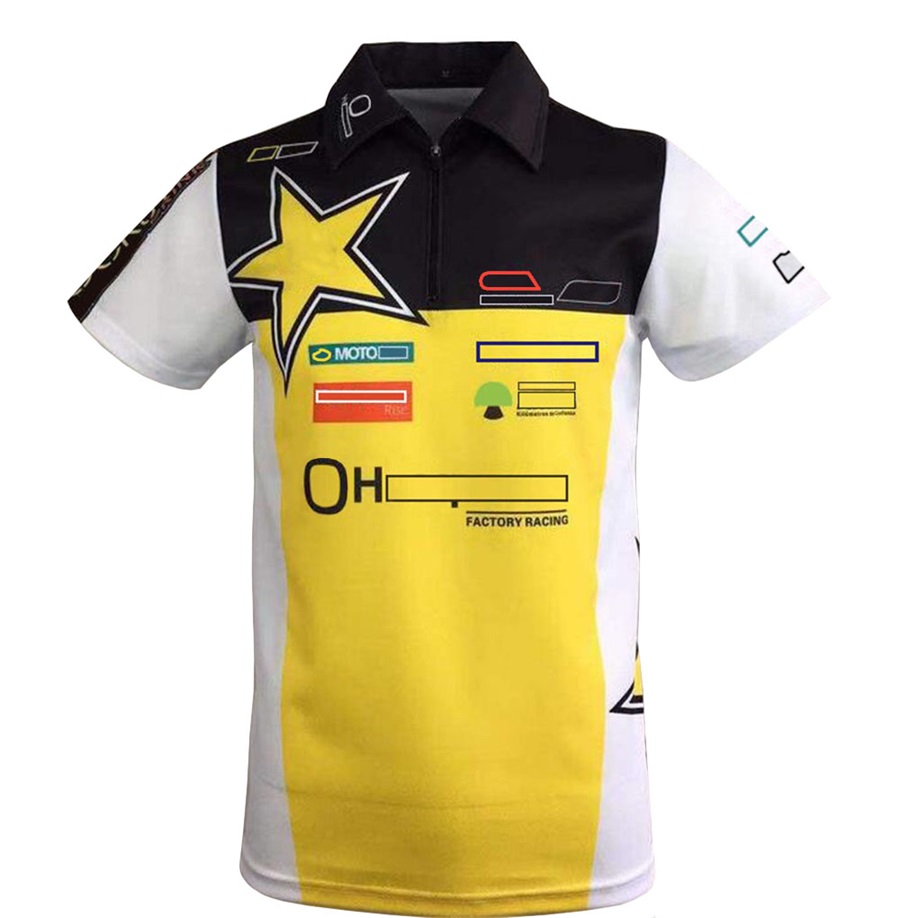 Moto Team Racing T-shirt Men's Motorcycle Cycling T-shirts Summer Motocross Jersey Short Sleeve Off-road Quick Dry Lapel Polo Shirts free shippin
