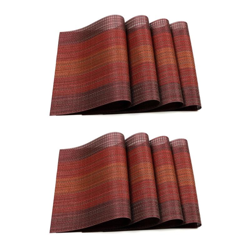 Mats & Pads XD-Placemats Set Of 8 Crossweave Woven Placemat For Kitchen Table Heat Resistant Non-Slip (Red)
Mats & Pads XD-Placemats Set Of 8 Crossweave Woven Placemat For Kitchen Table Heat Resistant Non-Slip (Red)