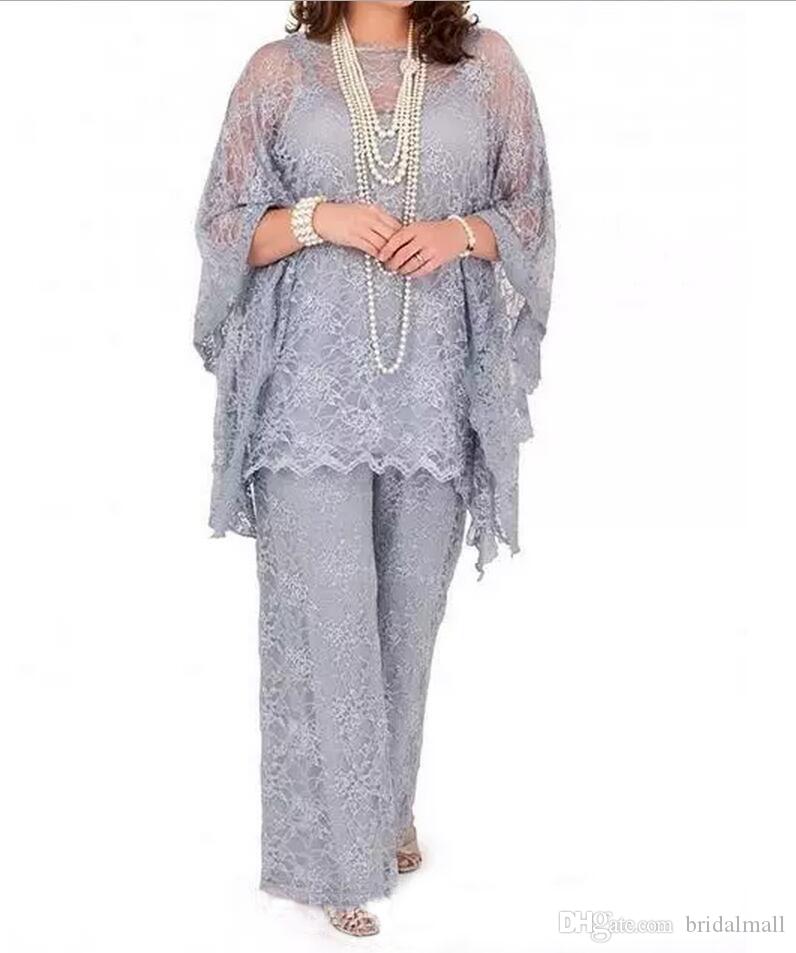 Elegant Full Lace Mother of The Bride Pant Suits 2018 Sheer Long Sleeves Three Pieces Silver Formal Groom Mother Dresses Evening Wear
Elegant Full Lace Mother of The Bride Pant Suits 2018 Sheer Long Sleeves Three Pieces Silver Formal Groom Mother Dresses Evening Wear
