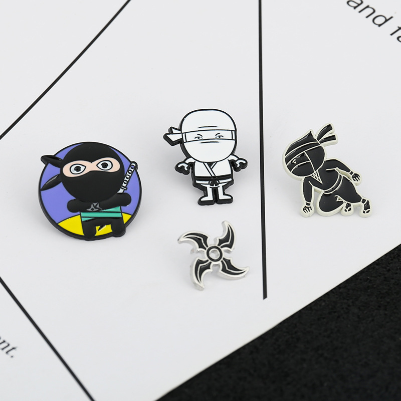 Cross border hot selling black masked Brooch alloy oil dripping lightness skill assassin collar pin exquisite concealed dart pin, Mixed colors
Cross border hot selling black masked Brooch alloy oil dripping lightness skill assassin collar pin exquisite concealed dart pin, Mixed colors