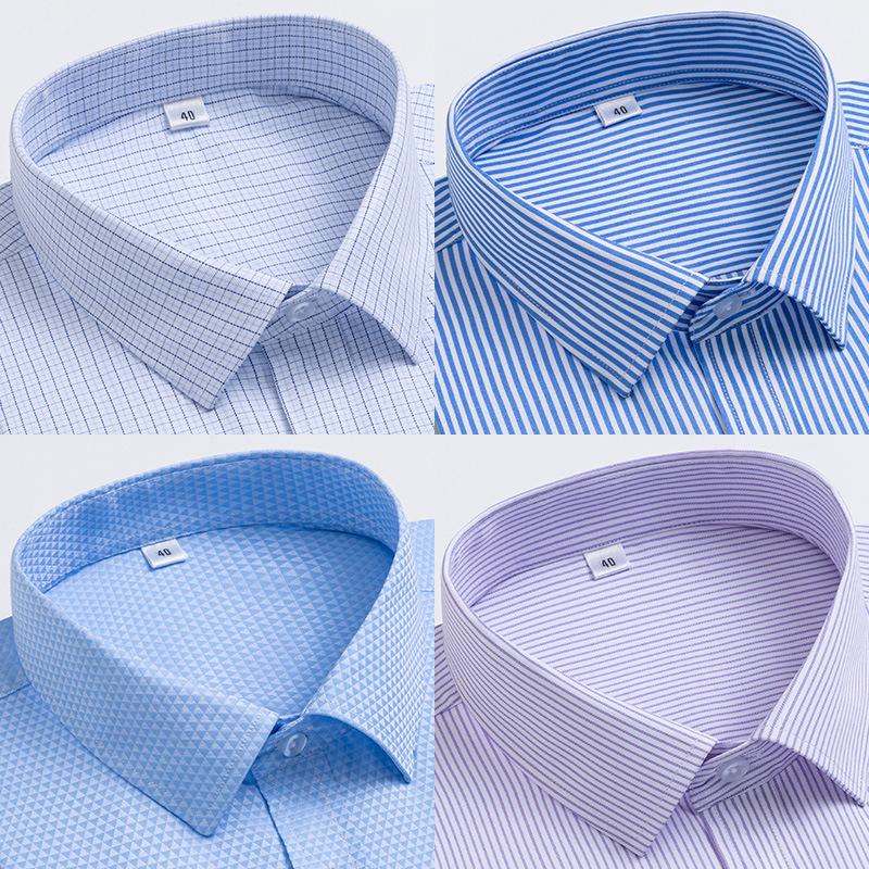 Men's Dress Shirts Shirt Long-sleeved Striped Plaid Clothing Can Be Embroidered Loose Version Of Non-iron Mens Men, Cun lan se-21
Men's Dress Shirts Shirt Long-sleeved Striped Plaid Clothing Can Be Embroidered Loose Version Of Non-iron Mens Men, Cun lan se-21