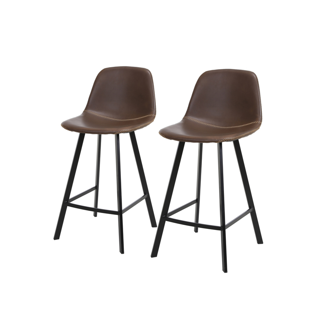 Kitchen Furniture 2pcs Wrought Iron Bar Stool With Curved Feet, Medium Height 46*36*91cm Dark Brown N101
Kitchen Furniture 2pcs Wrought Iron Bar Stool With Curved Feet, Medium Height 46*36*91cm Dark Brown N101