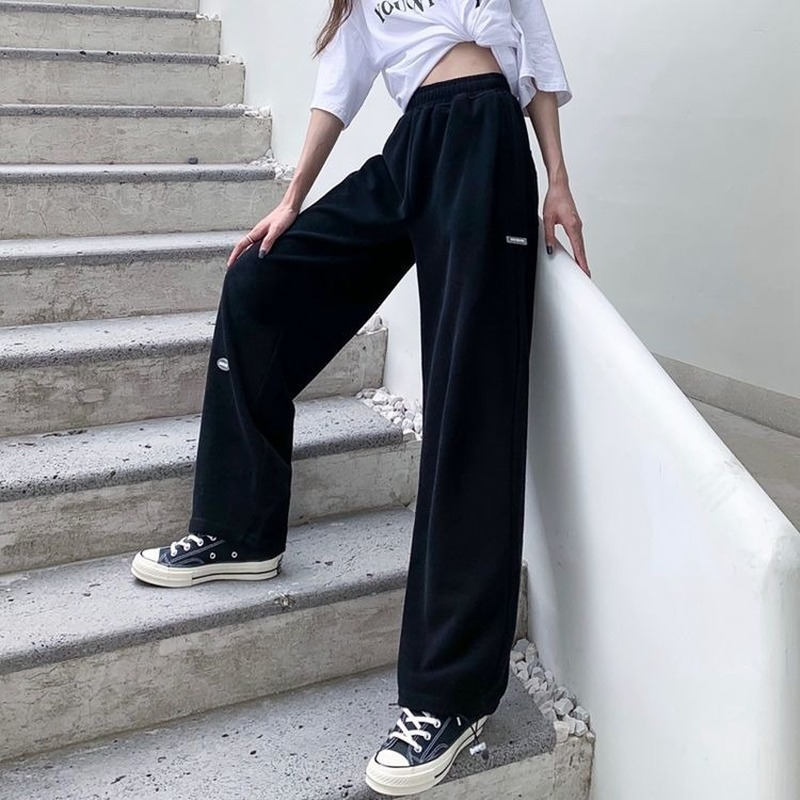Gray Sweatpants Joggers Women Korean Style High Waist Tracksuit Casual Loose Pants Black Jogging Sports Trousers Female CX220330