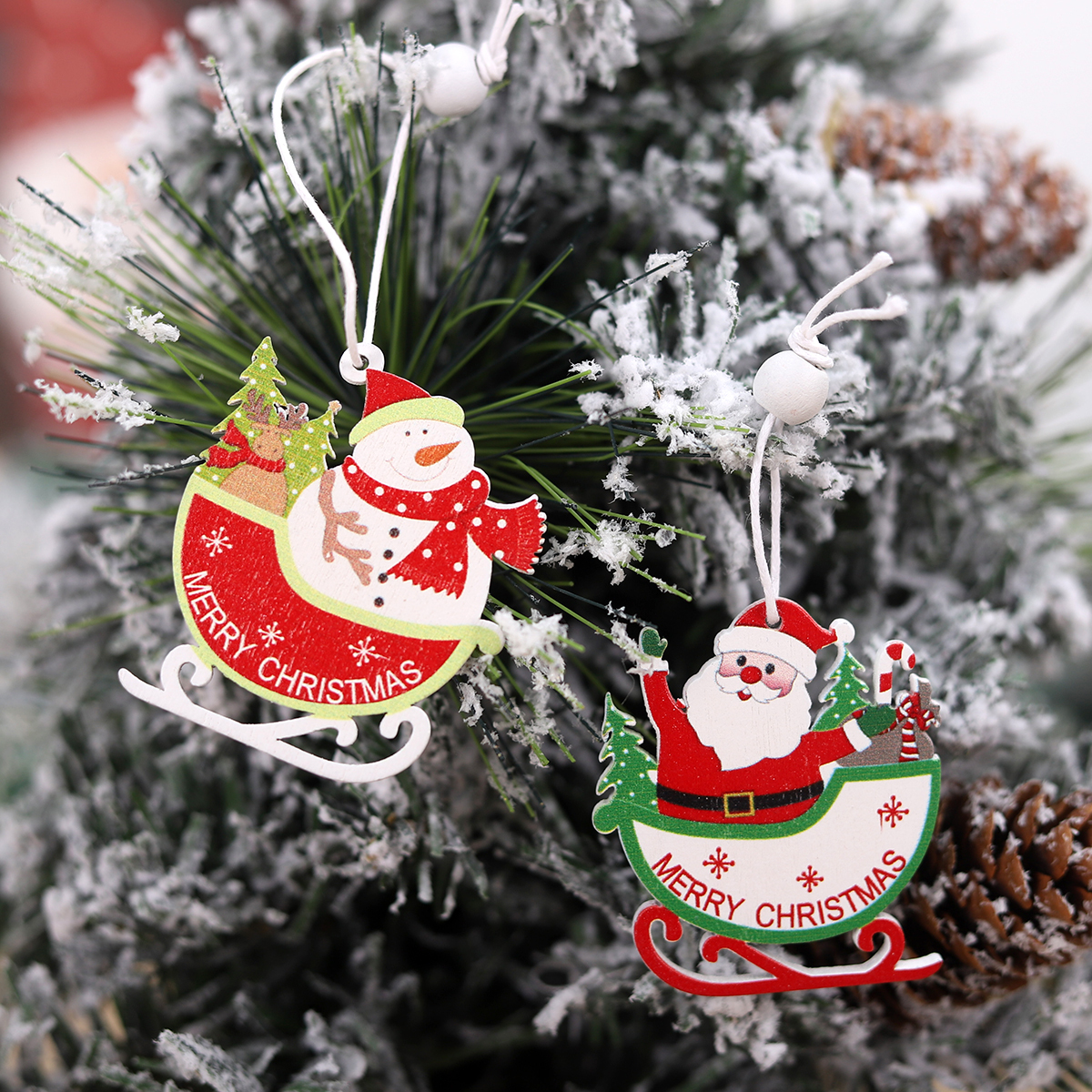 Christmas Wooden Pendant Merry Christmas Decorations for Home Cristmas Ornament Xmas Navidad Gifts Happy New Year 2023