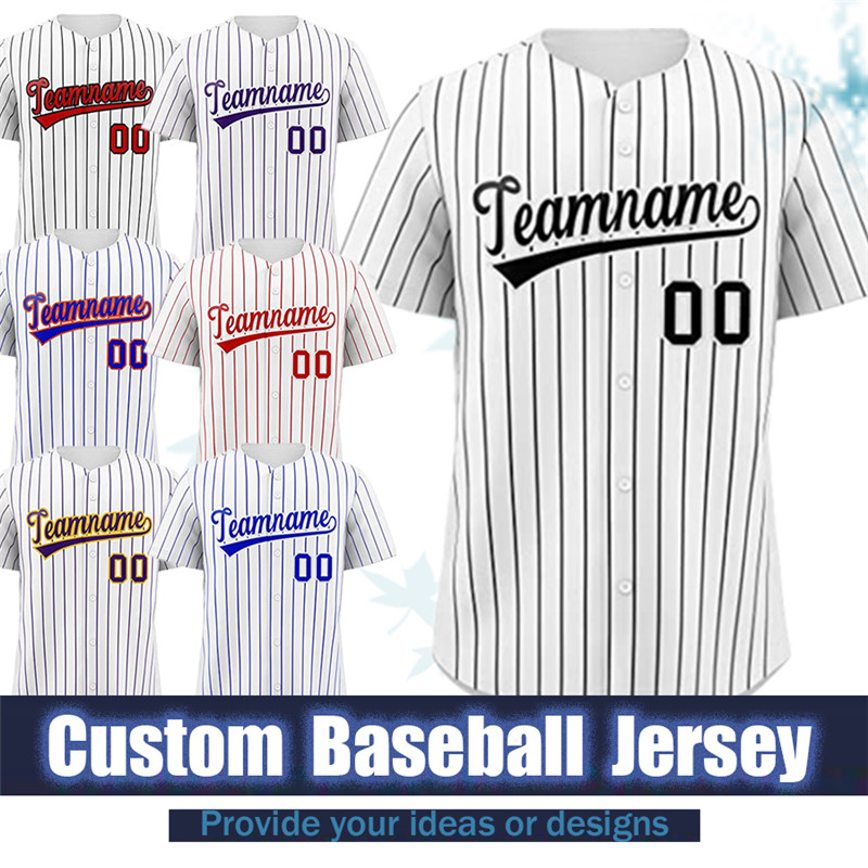 Custom Pinstripe Baseball Jersey Button Down Shirt Printed or Stitched Personalized Name Number for Men/Women/Youth
Custom Pinstripe Baseball Jersey Button Down Shirt Printed or Stitched Personalized Name Number for Men/Women/Youth