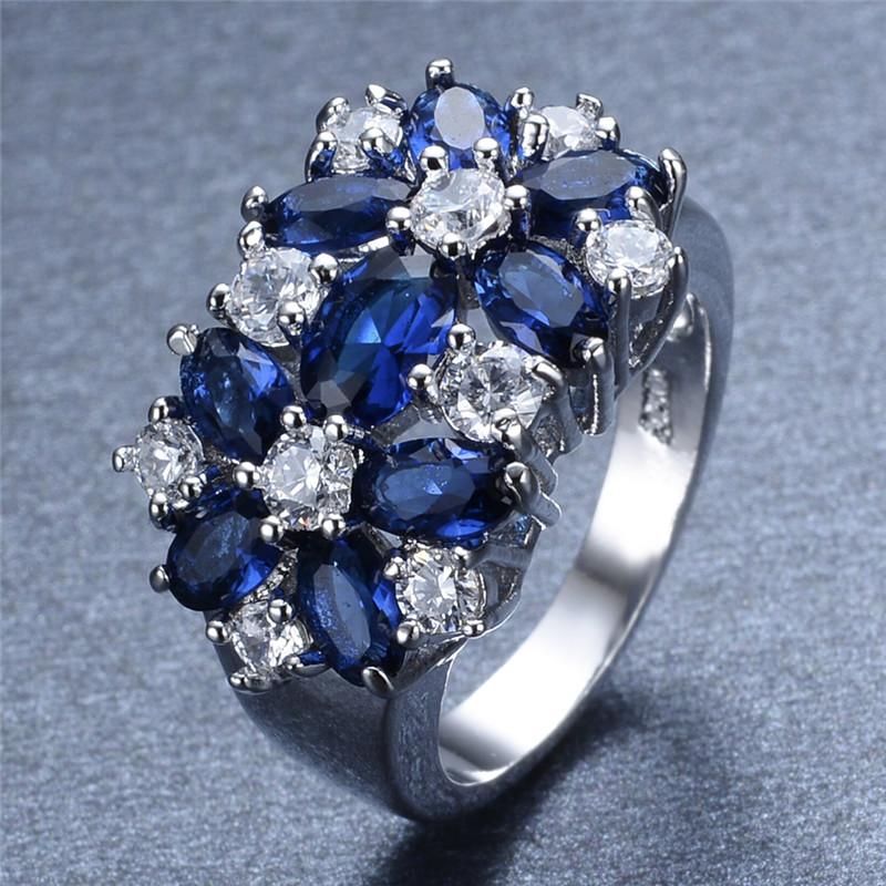 Wedding Rings White Zircon Stone Flower Ring Female Luxury Crystal Engagement Boho Silver Color For Women Mother's Day GiftWedding
Wedding Rings White Zircon Stone Flower Ring Female Luxury Crystal Engagement Boho Silver Color For Women Mother's Day GiftWedding