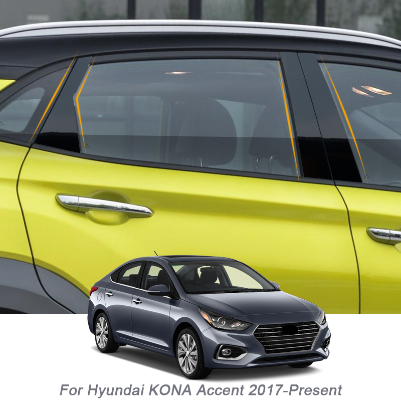 6PCS Car Window Center Pillar Sticker PVC Anti-Scratch Film For Hyundai KONA Kauai Solaris Accent HC Santa Fe IX45 DM 2013-2024, Black
6PCS Car Window Center Pillar Sticker PVC Anti-Scratch Film For Hyundai KONA Kauai Solaris Accent HC Santa Fe IX45 DM 2013-2024, Black