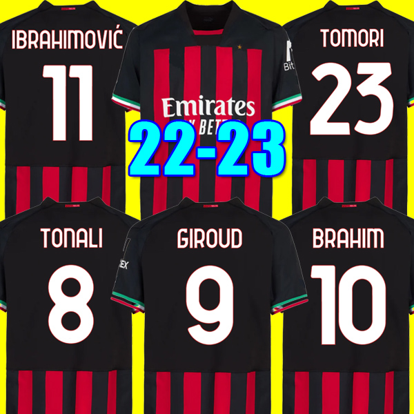 GIROUD 22 23 Soccer jersey TOMORI IBRAHIMOVIC R.LEAO LAZETIC MALDINI KALULU Fourth kit 2022 2023 TONALI A.REBIC theo brahim Men kids sets Ac Milans Top football shirt, 22-23 home cp
GIROUD 22 23 Soccer jersey TOMORI IBRAHIMOVIC R.LEAO LAZETIC MALDINI KALULU Fourth kit 2022 2023 TONALI A.REBIC theo brahim Men kids sets Ac Milans Top football shirt, 22-23 home cp