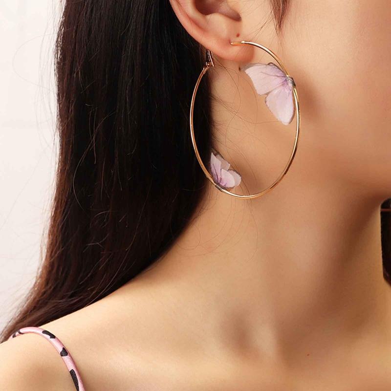 Hoop & Huggie Beautiful Double Butterfly Earrings Spring Summer Girls Multicolor Big Round Circle Gold Jewelry For WomenHoop
Hoop & Huggie Beautiful Double Butterfly Earrings Spring Summer Girls Multicolor Big Round Circle Gold Jewelry For WomenHoop
