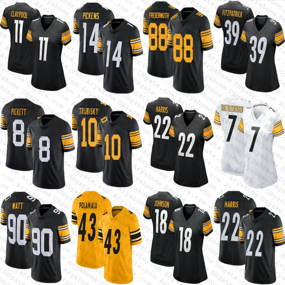 Najee Harris 8 Kenny Pickett TJ Watt Custom Football Jerseys Minkah Fitzpatrick Diontae Johnson Bush Chase Claypool George Pickens Jerome Bettis Mitchell Trubisky, Shown
Najee Harris 8 Kenny Pickett TJ Watt Custom Football Jerseys Minkah Fitzpatrick Diontae Johnson Bush Chase Claypool George Pickens Jerome Bettis Mitchell Trubisky, Shown