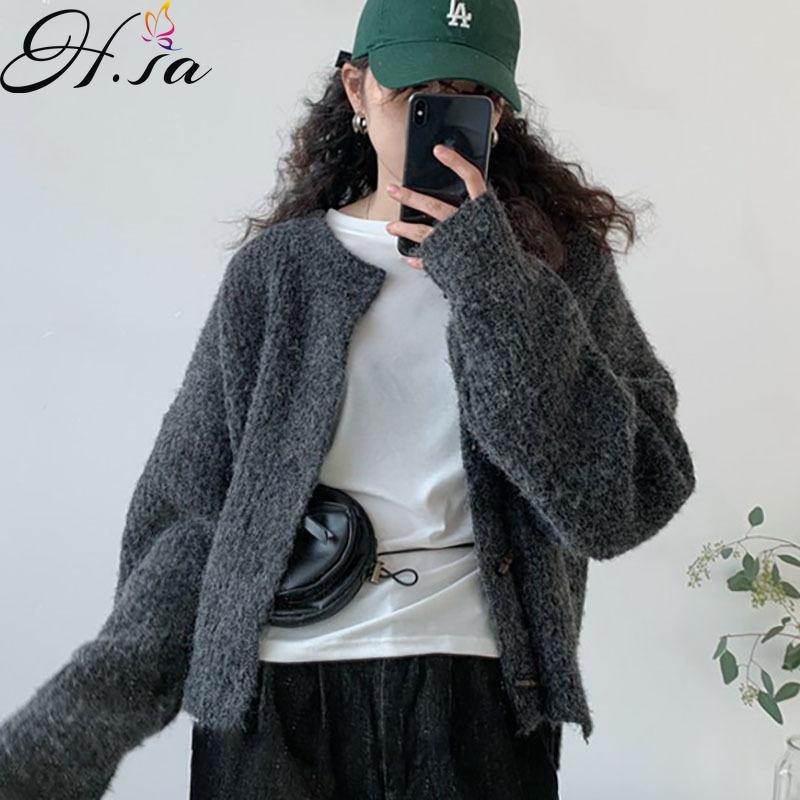 Women's Knits & Tees H.sa Fall 2022 Solid Winter Cardigans Slimming Elegance Retro Korean Style Knitted Cardigan Sweater Coat For Women, White
Women's Knits & Tees H.sa Fall 2022 Solid Winter Cardigans Slimming Elegance Retro Korean Style Knitted Cardigan Sweater Coat For Women, White