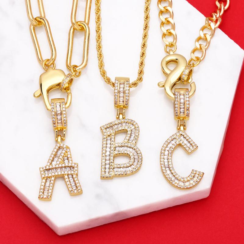 Pendant Necklaces Design A-Z Letters DIY Name For Women Copper CZ Clear Crystal Initial Necklace Fashion Gold Plated Jewelry Nkeb174Pendant
Pendant Necklaces Design A-Z Letters DIY Name For Women Copper CZ Clear Crystal Initial Necklace Fashion Gold Plated Jewelry Nkeb174Pendant