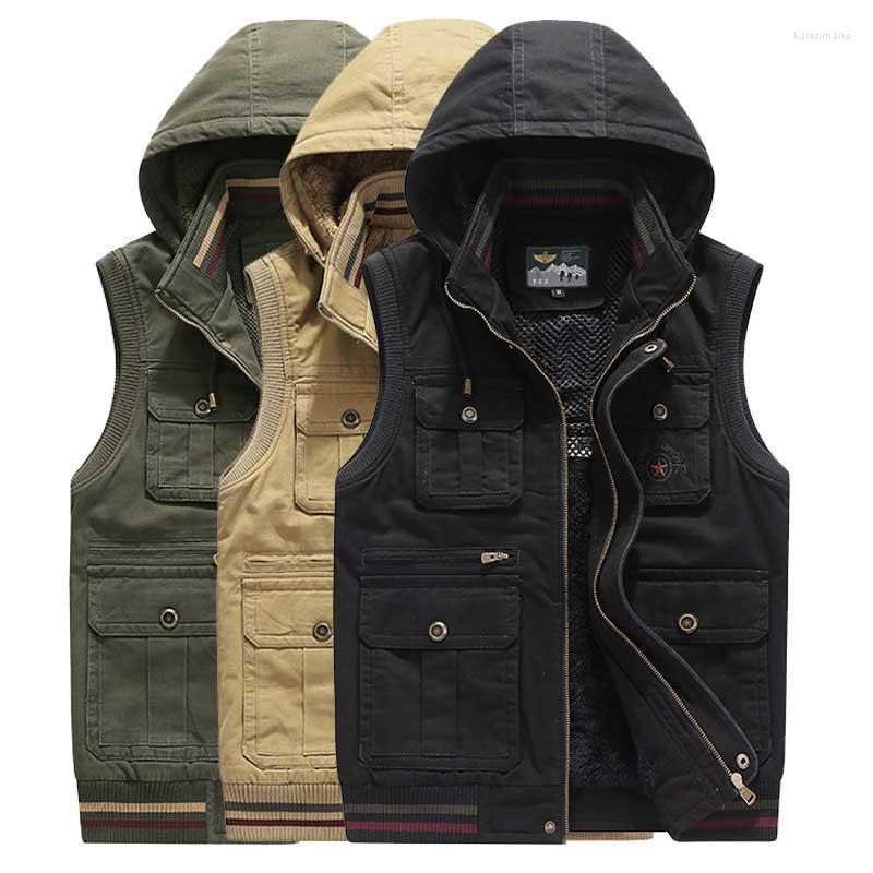 Men's Vests Autumn Winter Hooded Fashion Vest Fleece Sleeveless Coat Jacket Men Casual Waistcoat Thick Warm Multi Big Pocket Plus Size Kare2, Green
Men's Vests Autumn Winter Hooded Fashion Vest Fleece Sleeveless Coat Jacket Men Casual Waistcoat Thick Warm Multi Big Pocket Plus Size Kare2, Green
