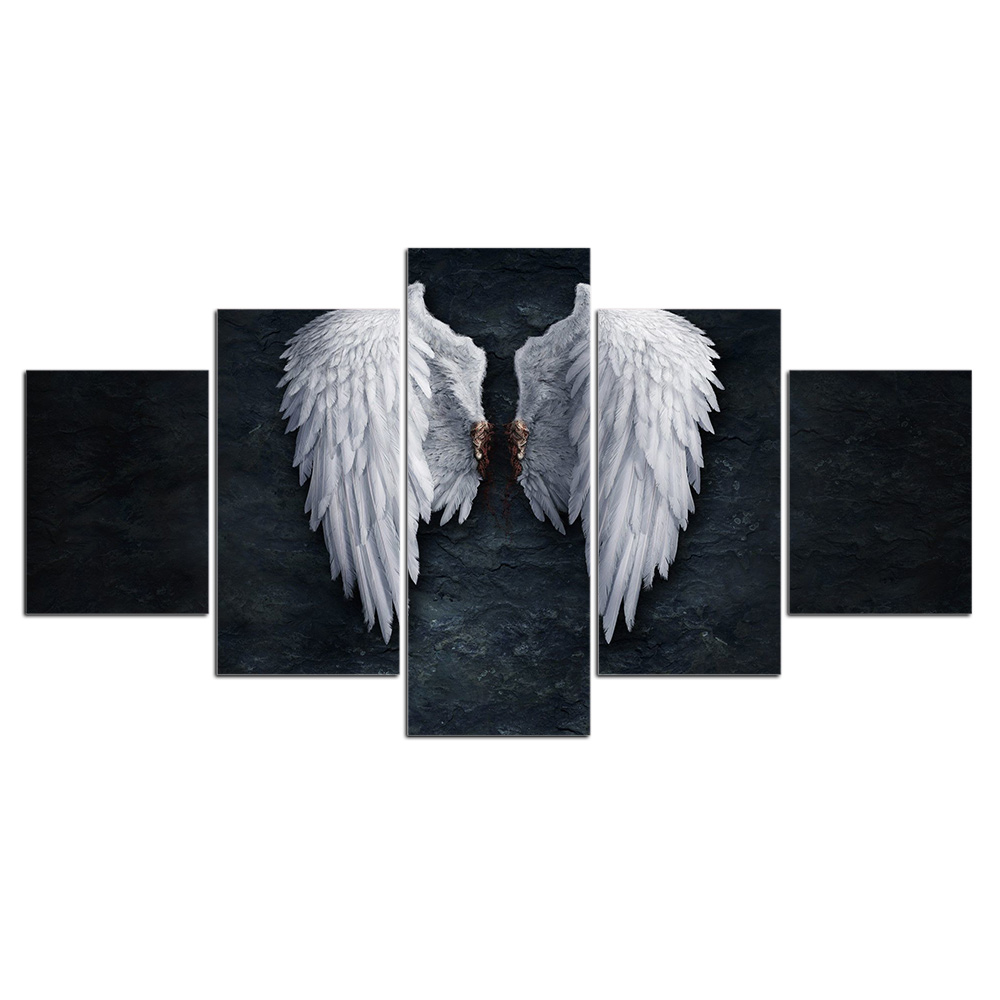 Modern Canvas Living Room Pictures Painting Wall Artwork 5 Panel Feather angel wings HD Printed Modular Poster Home Decor
Modern Canvas Living Room Pictures Painting Wall Artwork 5 Panel Feather angel wings HD Printed Modular Poster Home Decor