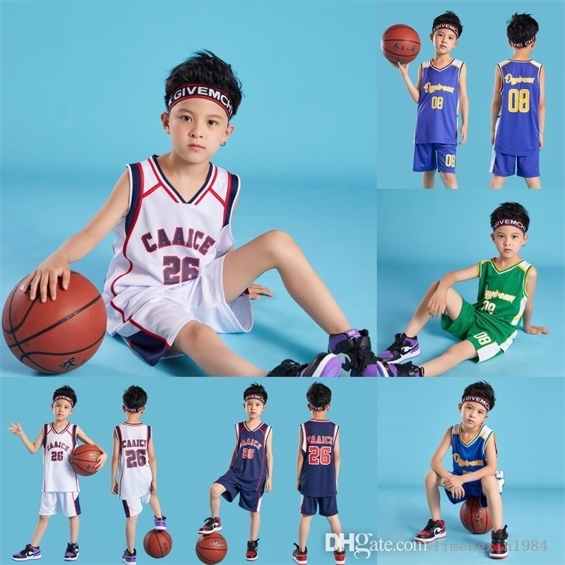 Designers Outdoor Tracksuits For Children Summer Jerseys Basketball Suit Sexy Vest Shorts Suit Quick Drying 2 Piece Set, Blue#08
Designers Outdoor Tracksuits For Children Summer Jerseys Basketball Suit Sexy Vest Shorts Suit Quick Drying 2 Piece Set, Blue#08