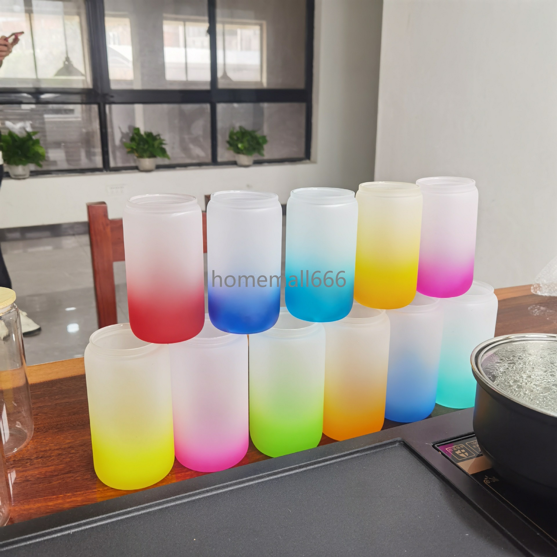 12oz 16oz 25oz Sublimation Blank Glass Water Bottle Gradient Tumbler With Lid Frosted Glass Water Cup For Summer Drink Mason Jar AA, Multi colored
12oz 16oz 25oz Sublimation Blank Glass Water Bottle Gradient Tumbler With Lid Frosted Glass Water Cup For Summer Drink Mason Jar AA, Multi colored