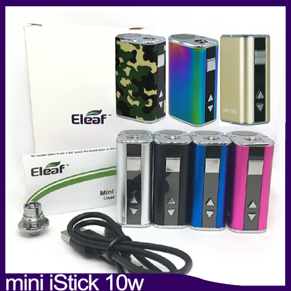 Eleaf Mini iStick Kit 7 colors 1050mah Built-in Battery 10w Max Output Variable Voltage Mod with USB Cable eGo Connector Simple Pack 0266277-1
Eleaf Mini iStick Kit 7 colors 1050mah Built-in Battery 10w Max Output Variable Voltage Mod with USB Cable eGo Connector Simple Pack 0266277-1