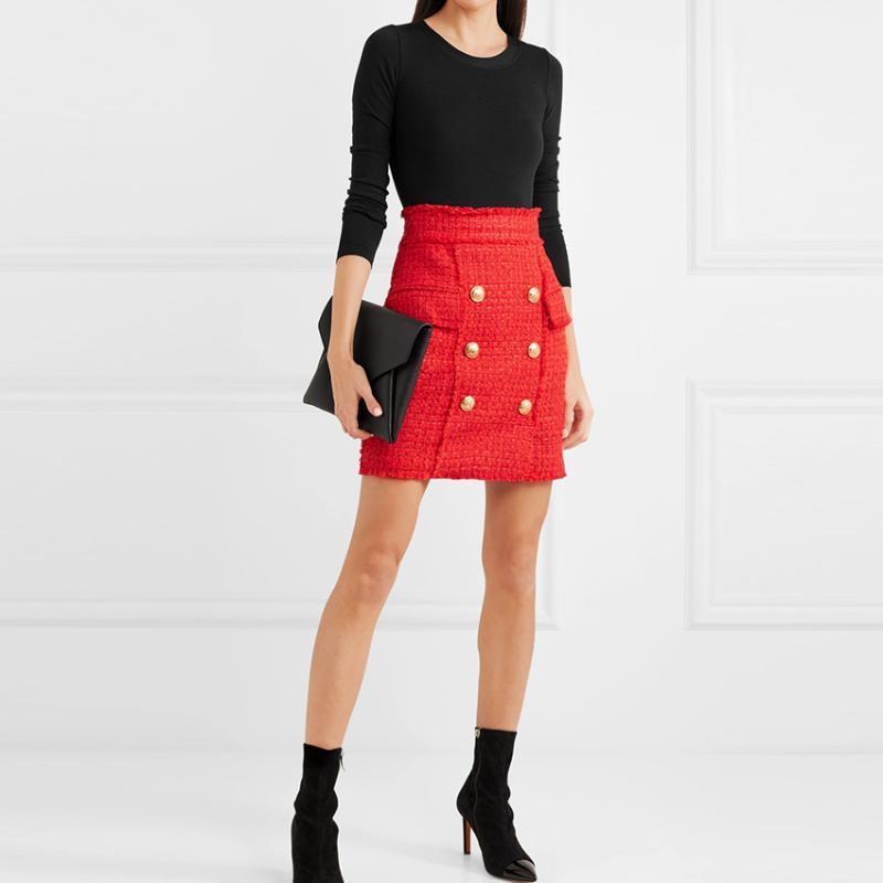 Est 2022 Runway Designer Skirt Women' Lion Buttons Tassel Wool Tweed Mini Skirts, As pic
Est 2022 Runway Designer Skirt Women' Lion Buttons Tassel Wool Tweed Mini Skirts, As pic