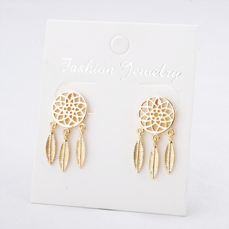 Dangle & Chandelier Wholesale Hollow Dream Catcher Leaf Feather Gold Bohemia Earrings For Women Party Jewelry Korean Hanging EarringsDangle
Dangle & Chandelier Wholesale Hollow Dream Catcher Leaf Feather Gold Bohemia Earrings For Women Party Jewelry Korean Hanging EarringsDangle