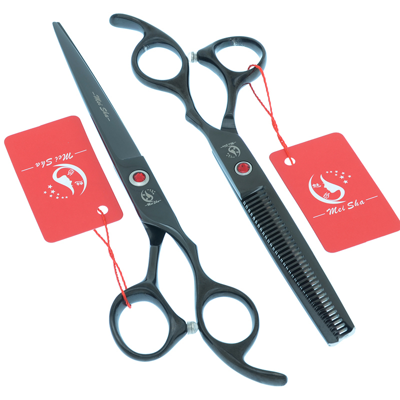 7.0 Inch Big Professional Hairdressing Cutting Scissors 6.5 Thinning Shears Salon Barbers JP440C Blue Hair Tesouras A0132A 220317