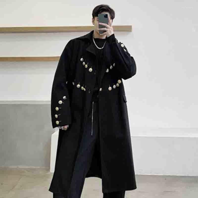 Men's Wool & Blends And Autumn Winter Windbreaker Medium-length Jacket Stylish Copper Buttons Decorated Coat Temperament Black JacketMen's N
Men's Wool & Blends And Autumn Winter Windbreaker Medium-length Jacket Stylish Copper Buttons Decorated Coat Temperament Black JacketMen's N