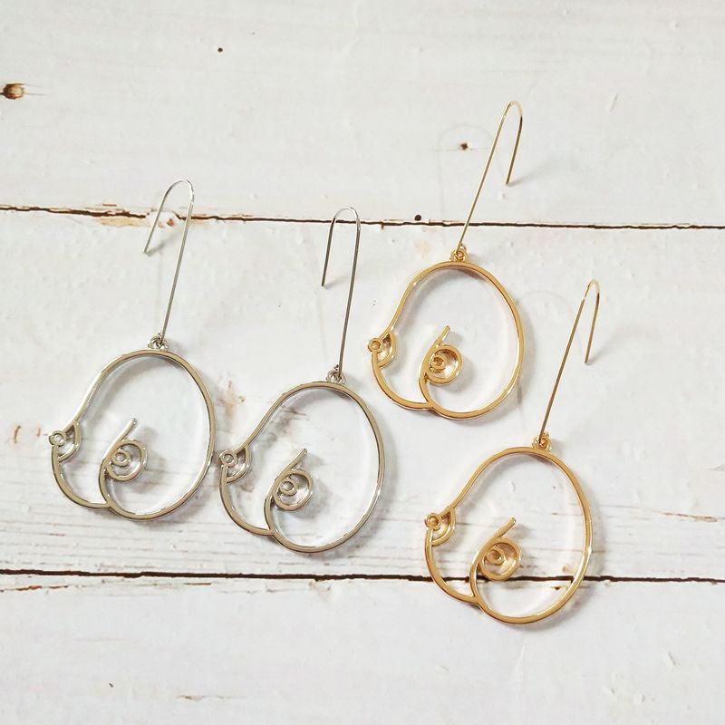10 pair /lot fashion jewelry metal outline aesthetic women breast boobs earrings 220526