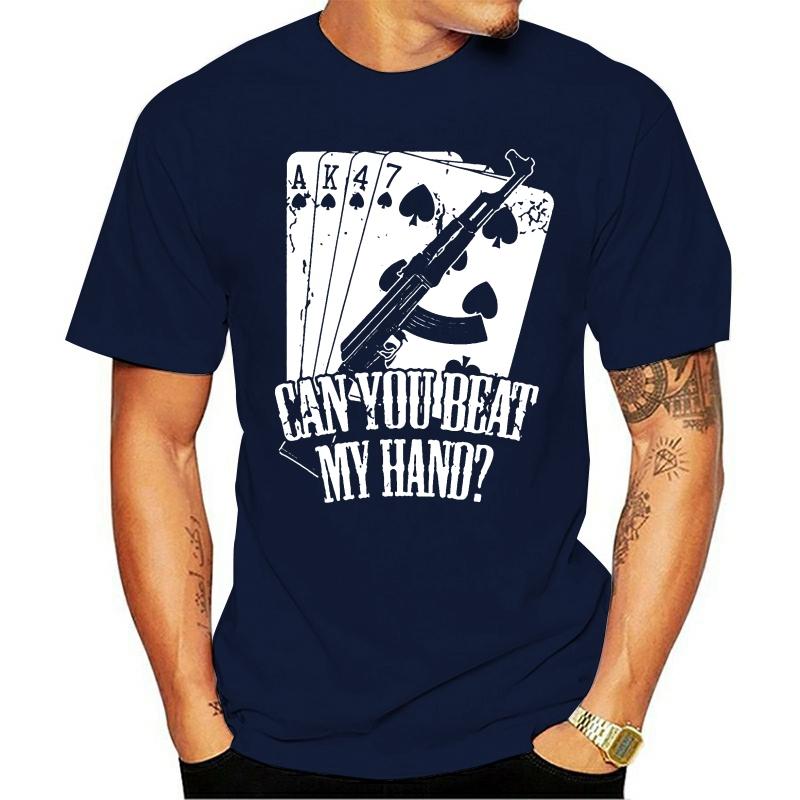 Men' T-Shirts Fashion Kalashnikov Riffle Poker Hand Cards Game T Shirt Women Tshirt, White
Men' T-Shirts Fashion Kalashnikov Riffle Poker Hand Cards Game T Shirt Women Tshirt, White