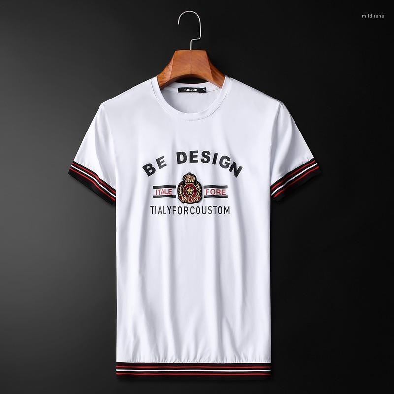 Men's T-Shirts Summer Embroidery T Shirt Men Short Sleeve Casual Slim Business Social Clothing Streetwear Round Neck Tee TopsMen's Mild22, Black
Men's T-Shirts Summer Embroidery T Shirt Men Short Sleeve Casual Slim Business Social Clothing Streetwear Round Neck Tee TopsMen's Mild22, Black
