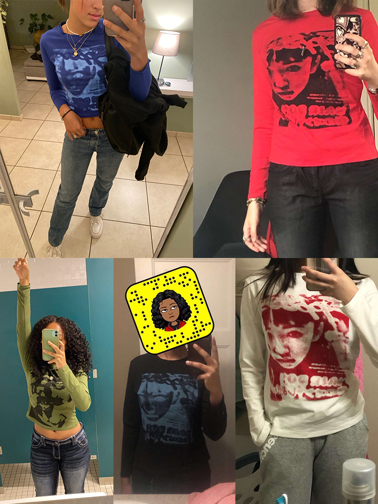 Gitana Graphic T Shirt For Women Y2K Long Sleeve Crop Tops Casual Vintage Clothes Fashion Autumn Kawaii harajuku Tee 220321