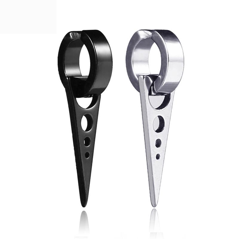 Clip-on & Screw Back Pair 2PC Black Titanium Steel Triangle Arrow Clip Earrings Male Female No Ear Hole Men Trendy Party JewelryClip-on
Clip-on & Screw Back Pair 2PC Black Titanium Steel Triangle Arrow Clip Earrings Male Female No Ear Hole Men Trendy Party JewelryClip-on