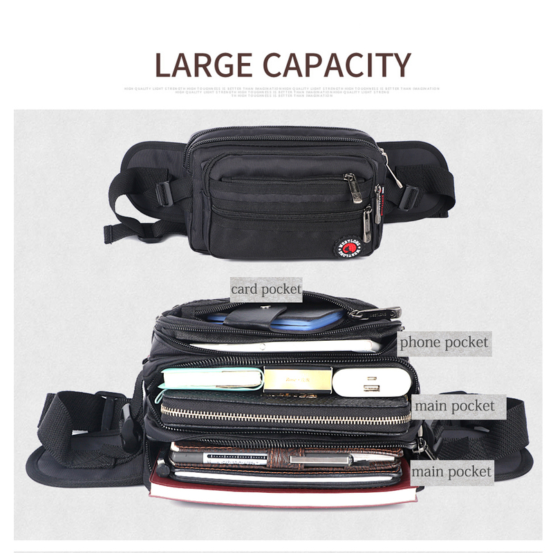 Waist Bags Waist Pack Casual Functional Fashion Men Waterproof Fanny Pack Women 220823