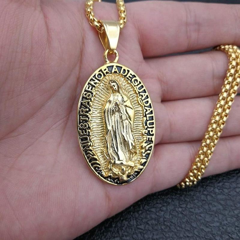 Pendant Necklaces Trendy Christian Virgin Mary Men's Charm Jewelry Fashion Religious Amulet Accessories Party GiftsPendant
Pendant Necklaces Trendy Christian Virgin Mary Men's Charm Jewelry Fashion Religious Amulet Accessories Party GiftsPendant