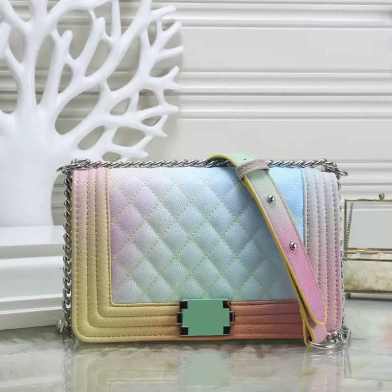 LY Classic Handbags PU Women Designer Bag Multicolor Sequined Multicolored Crossbody Bags Flap Metal Chains Timeless Diamond Quilting Shoulder Bag For Womens Y86, Extra freight
LY Classic Handbags PU Women Designer Bag Multicolor Sequined Multicolored Crossbody Bags Flap Metal Chains Timeless Diamond Quilting Shoulder Bag For Womens Y86, Extra freight