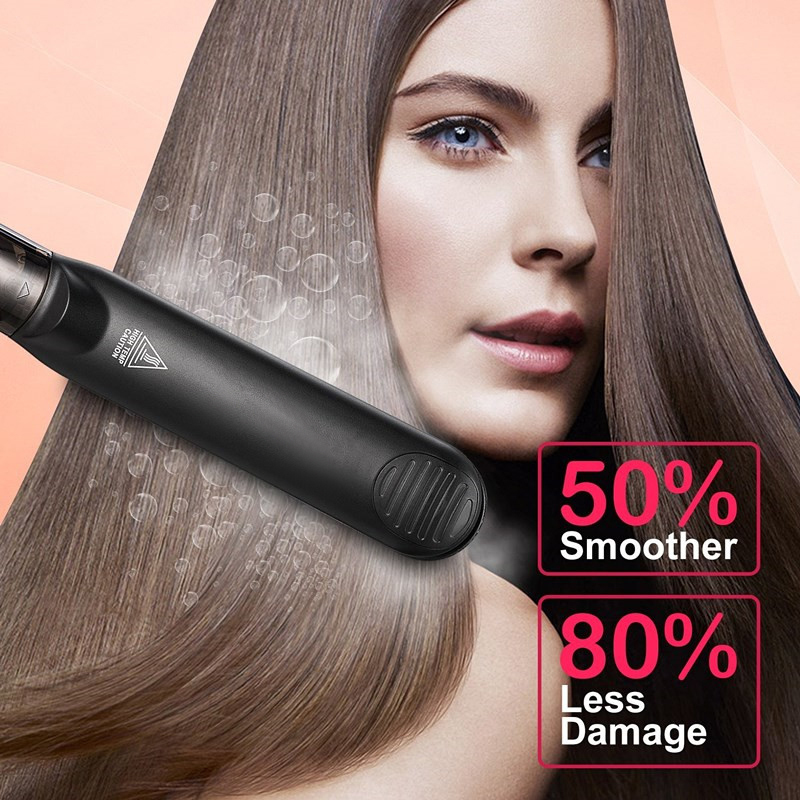 Professional Hair Straightener Steam Electric Comb Dual Voltage Flat Iron Curler style Vapor Tool 220623