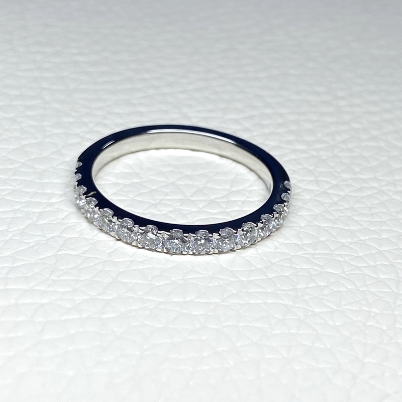 Meisidian D VVS 2mm Diamond 18K White Gold Women Wedding Engagement Ring 220816