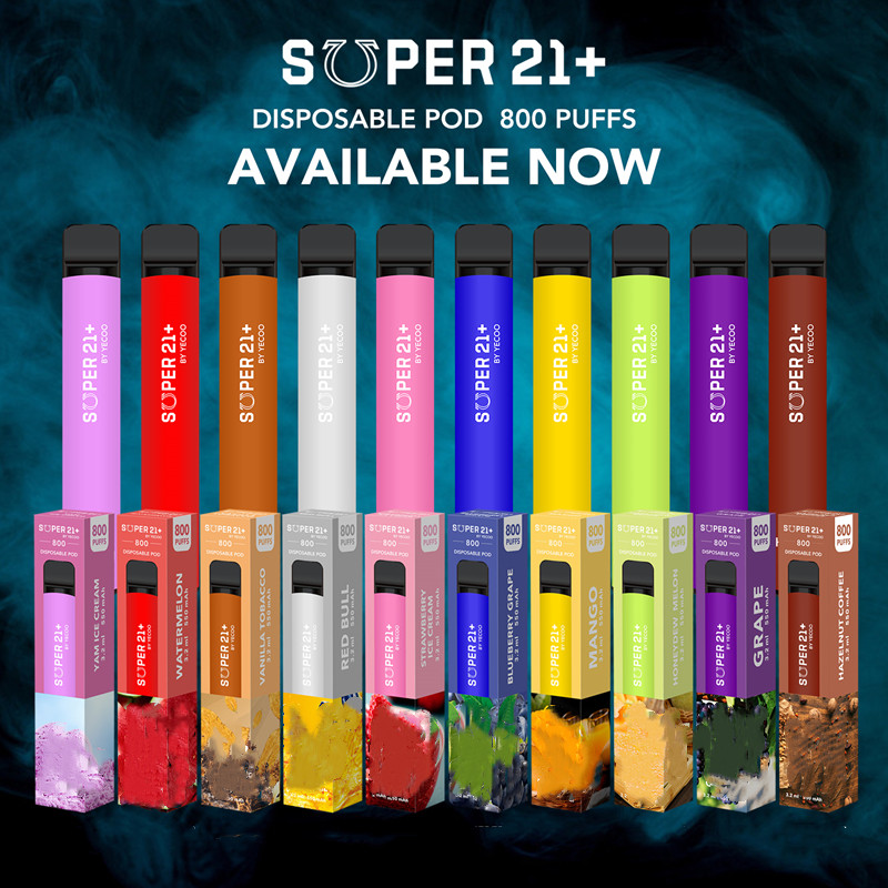 super 21 disposable vape 800 puffs bar electronic cigarette prefilled 2 % 3.2ml 550mah custom logo ecig vapes pen Germany UK
super 21 disposable vape 800 puffs bar electronic cigarette prefilled 2 % 3.2ml 550mah custom logo ecig vapes pen Germany UK