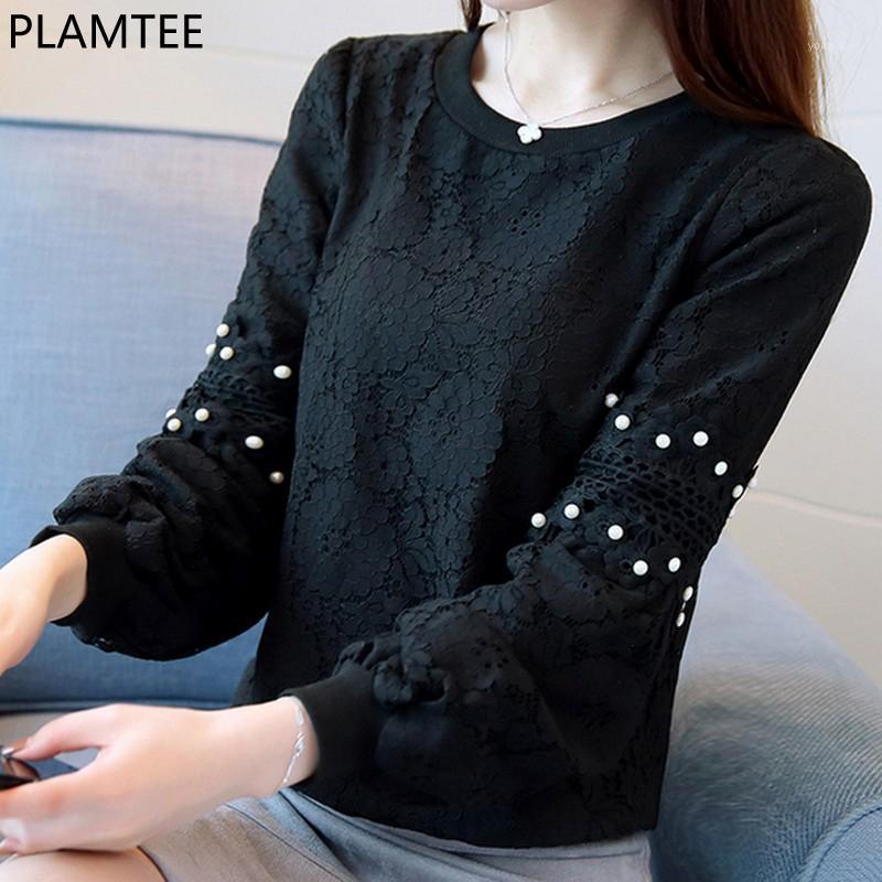 Women' Blouses & Shirts PLAMTEE Women Beading Long Sleeve Blouse Elegant Lace Floral Shirt Plus Size Blusa Feminina Fashion Tops, Pink
Women' Blouses & Shirts PLAMTEE Women Beading Long Sleeve Blouse Elegant Lace Floral Shirt Plus Size Blusa Feminina Fashion Tops, Pink