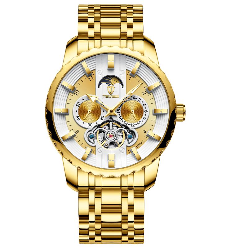 Wristwatches Men's Automatic Mechanical Tourbillon Waterproof WatchWristwatches, T856a-white
Wristwatches Men's Automatic Mechanical Tourbillon Waterproof WatchWristwatches, T856a-white