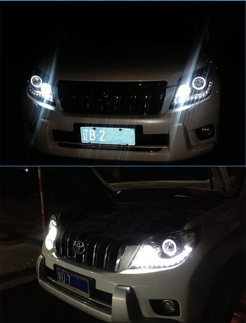 1 Pair Headlights For Prado 2010-2012 Toyota LED Headlight Land Cruiser High Beam Turn Signal Running Lights