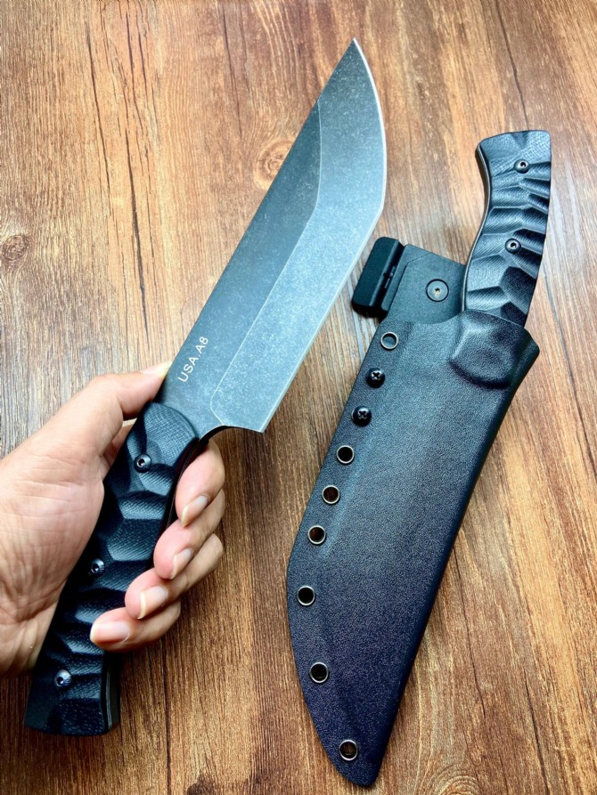 High Quality 2022 TK Survival Straight Knife A8 Black Stone Wash Blade G10 Handle Fixed Blade Knives With Kydex
High Quality 2022 TK Survival Straight Knife A8 Black Stone Wash Blade G10 Handle Fixed Blade Knives With Kydex
